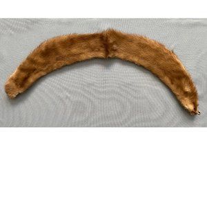 Vintage Mink Collar, light brown, no brand or label, approximately 27” long